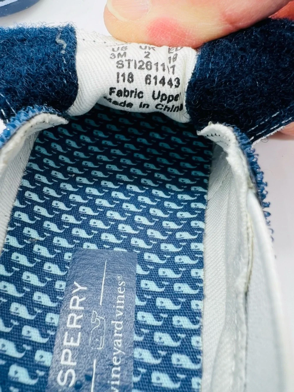 Sperry X Vineyard Vines Navy and White Whale Crib Shoes NWOT